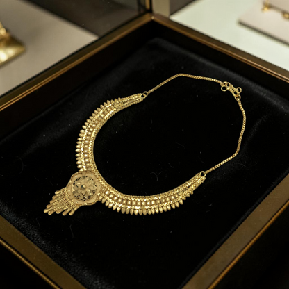 SURYA KAMAL ONE GRAM FORMING SHORT NECKLACE SET WITH EARRINGS
