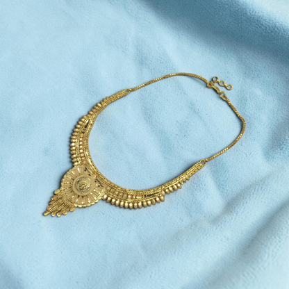 SWARNA MANDALA ONE GRAM FORMING SHORT NECKLACE SET WITH EARRINGS