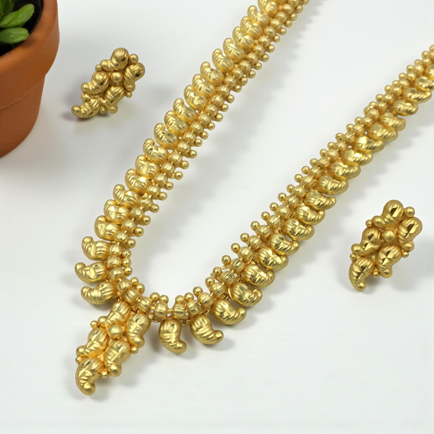 NAVYA MICRO GOLD LONG NECKLACE SET