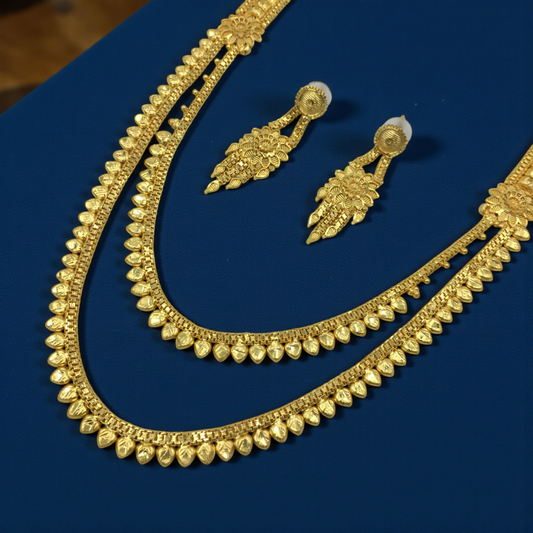 SAANVI MICRO GOLD LONG NECKLACE SET