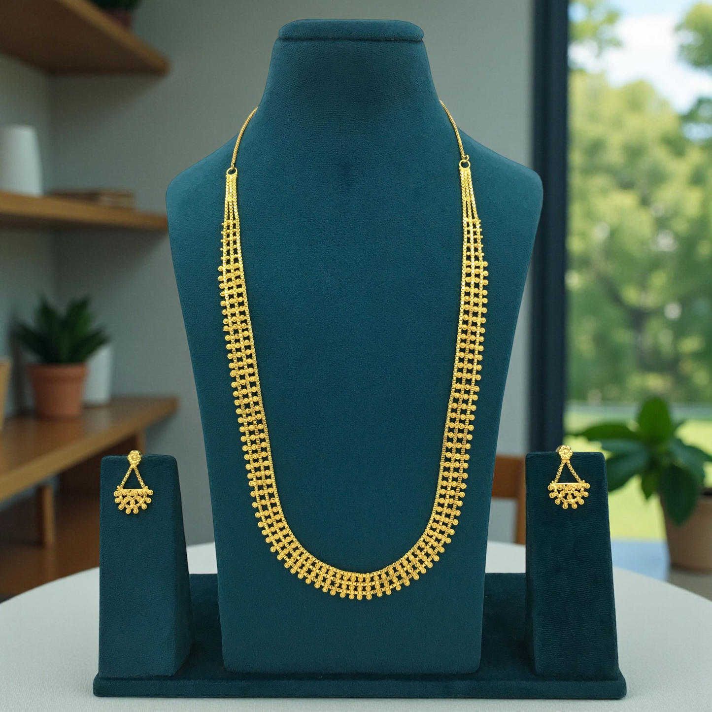 AARADHIYA MICRO GOLD LONG NECKLACE SET