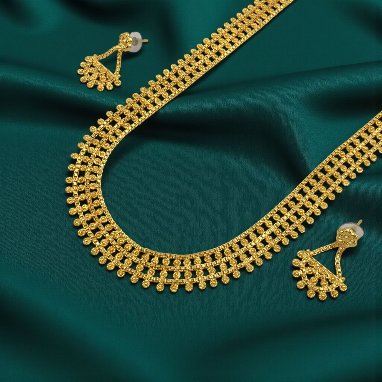 AARADHIYA MICRO GOLD LONG NECKLACE SET
