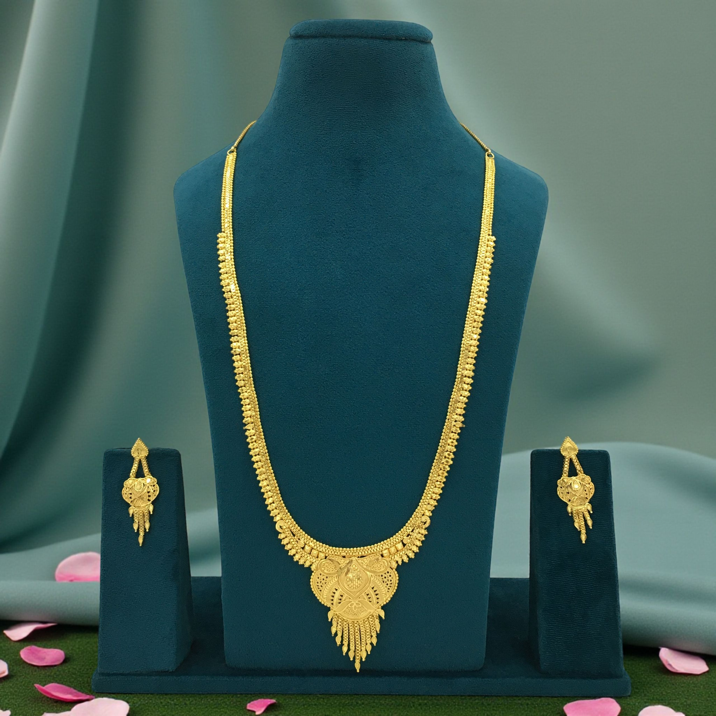 ADITI MICRO GOLD LONG NECKLACE SET