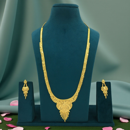 ADITI MICRO GOLD LONG NECKLACE SET