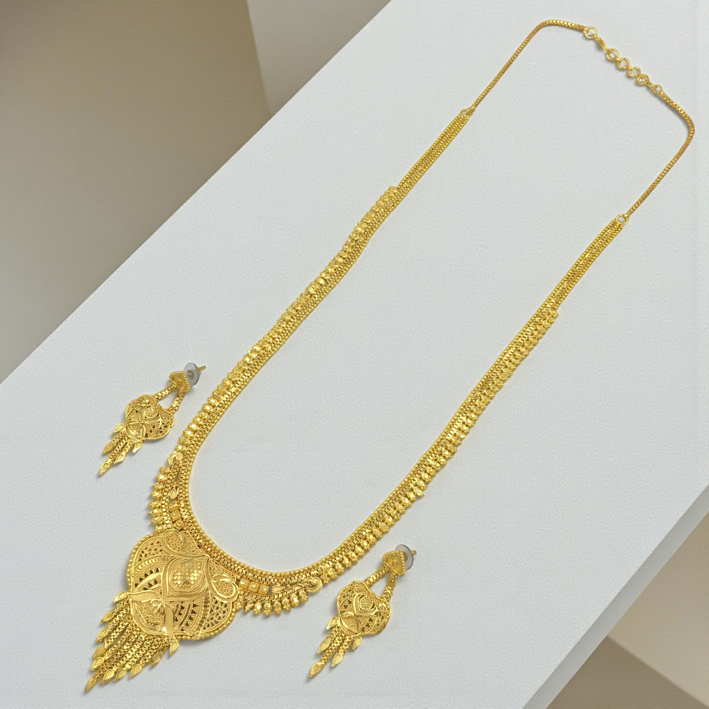 ADITI MICRO GOLD LONG NECKLACE SET