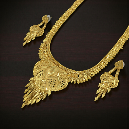 ADITI MICRO GOLD LONG NECKLACE SET
