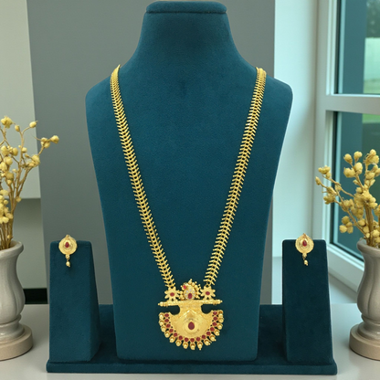 TANVI MICRO GOLD LONG NECKLACE SET