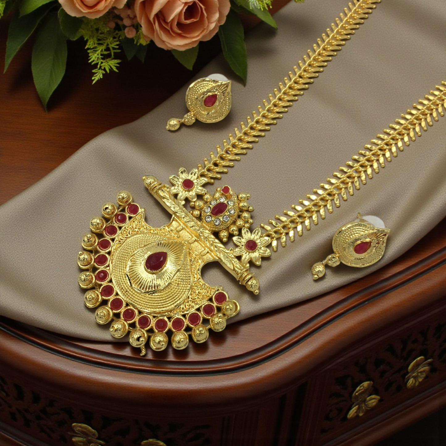 TANVI MICRO GOLD LONG NECKLACE SET