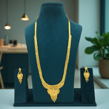 SAVITRI MICRO GOLD LONG NECKLACE SET