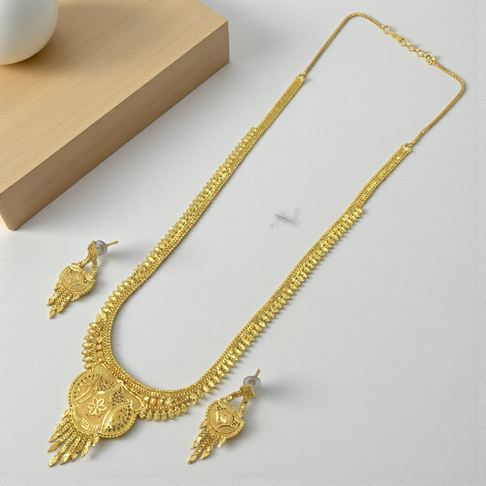 SAVITRI MICRO GOLD LONG NECKLACE SET