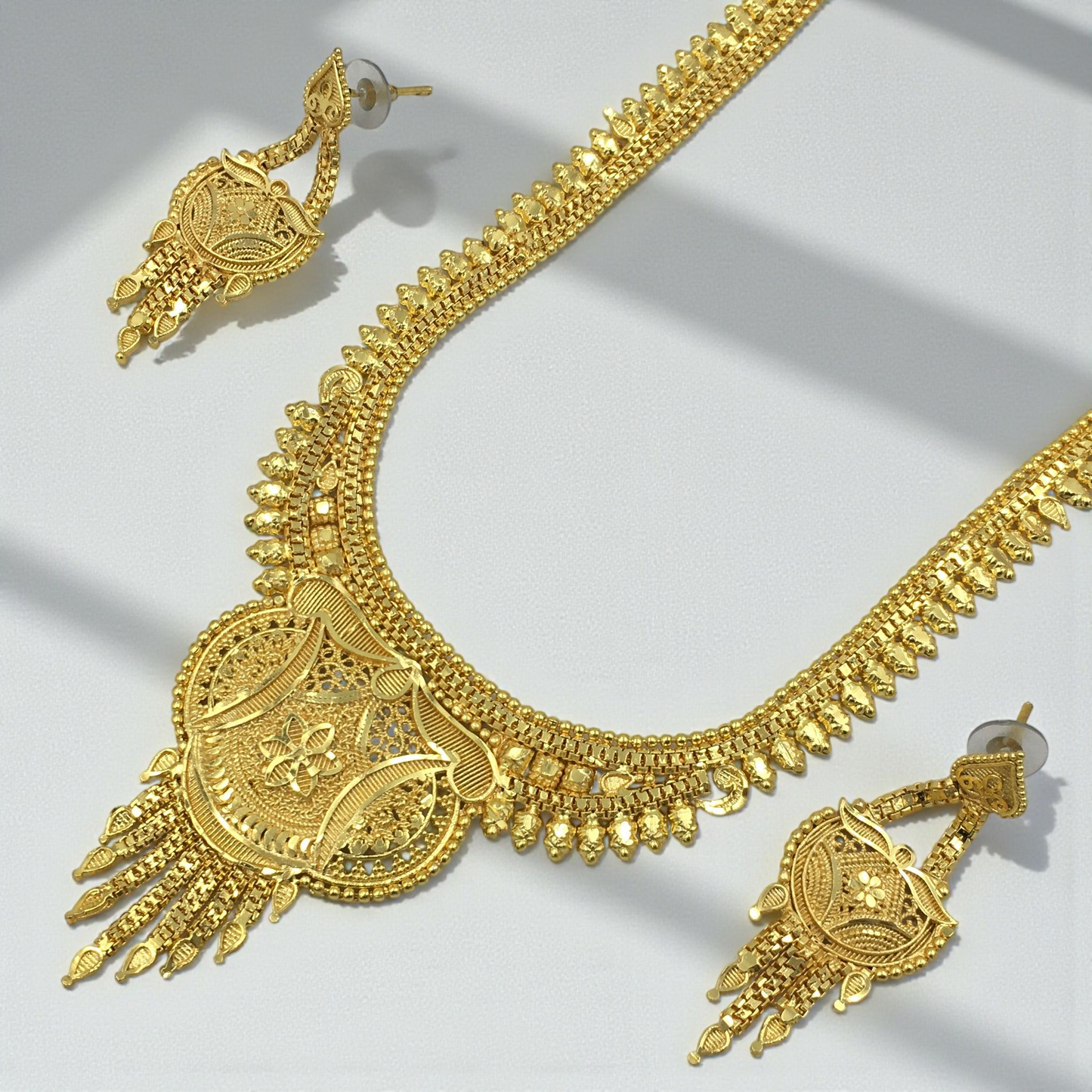 SAVITRI MICRO GOLD LONG NECKLACE SET