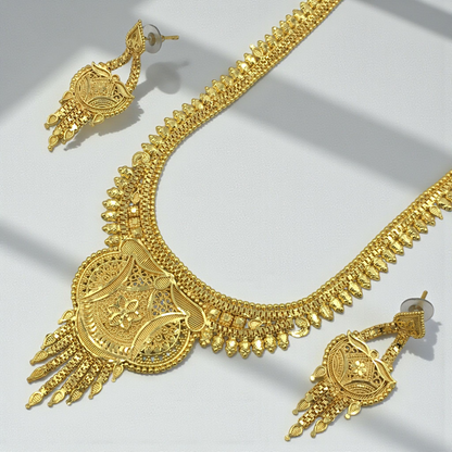 SAVITRI MICRO GOLD LONG NECKLACE SET