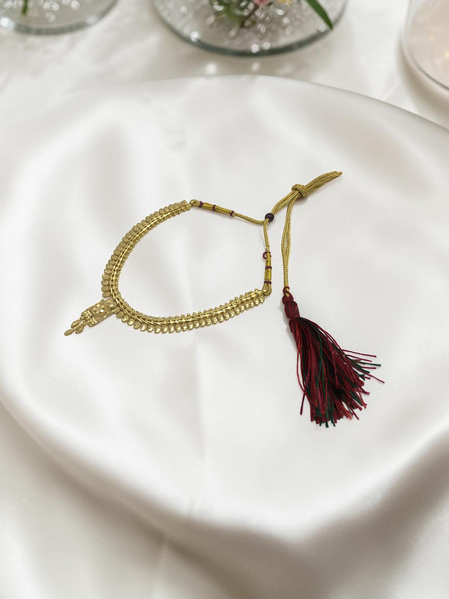 KANAK AAVYA ONE GRAM FORMING SHORT NECKLACE SET WITH EARRINGS