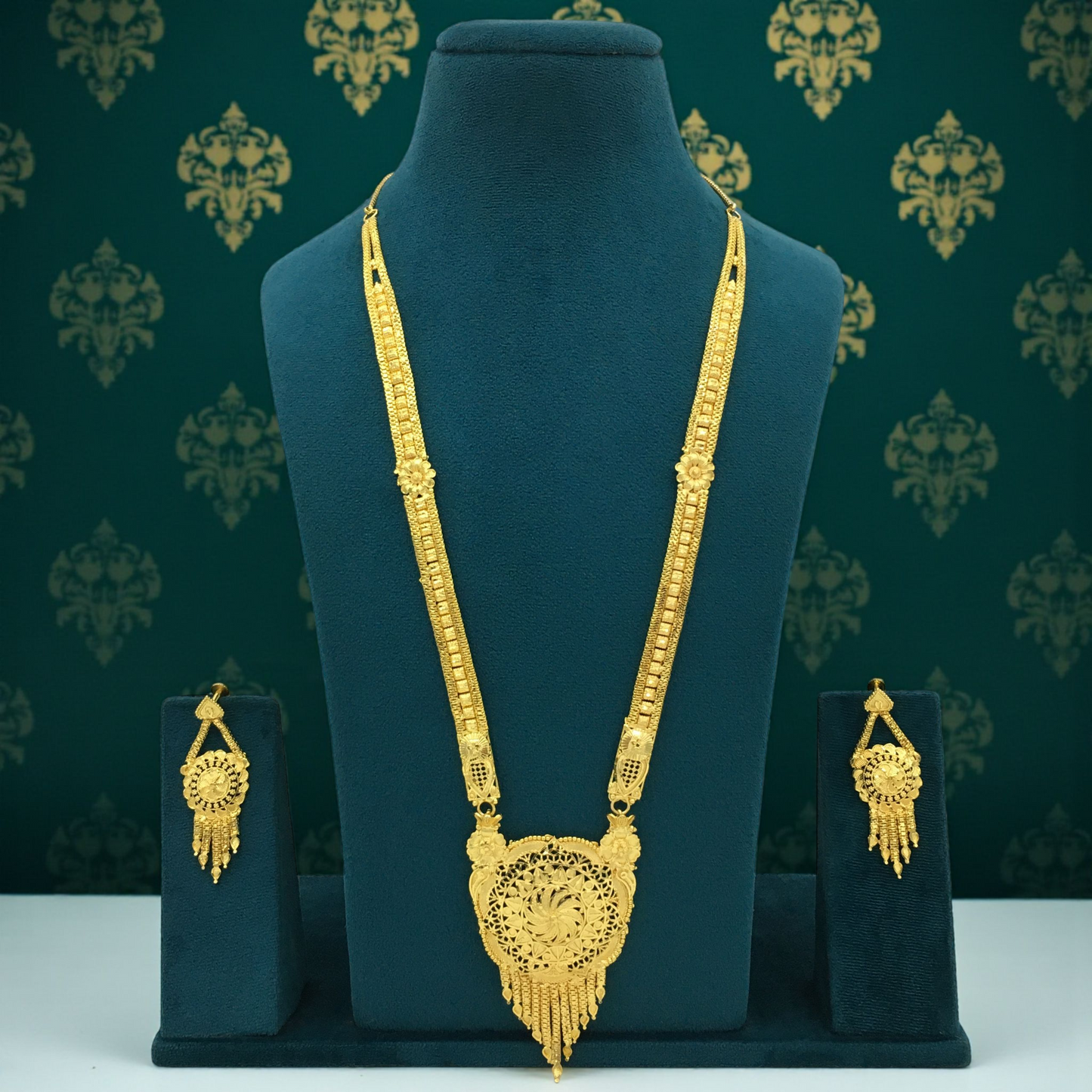 AADYA MICRO GOLD LONG NECKLACE SET