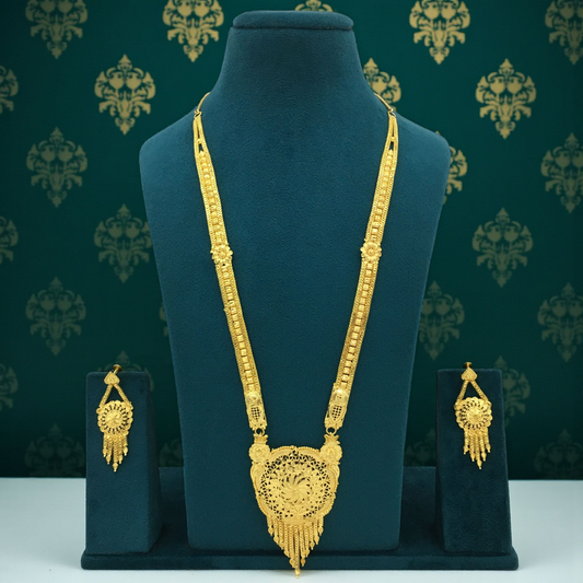 AADYA MICRO GOLD LONG NECKLACE SET