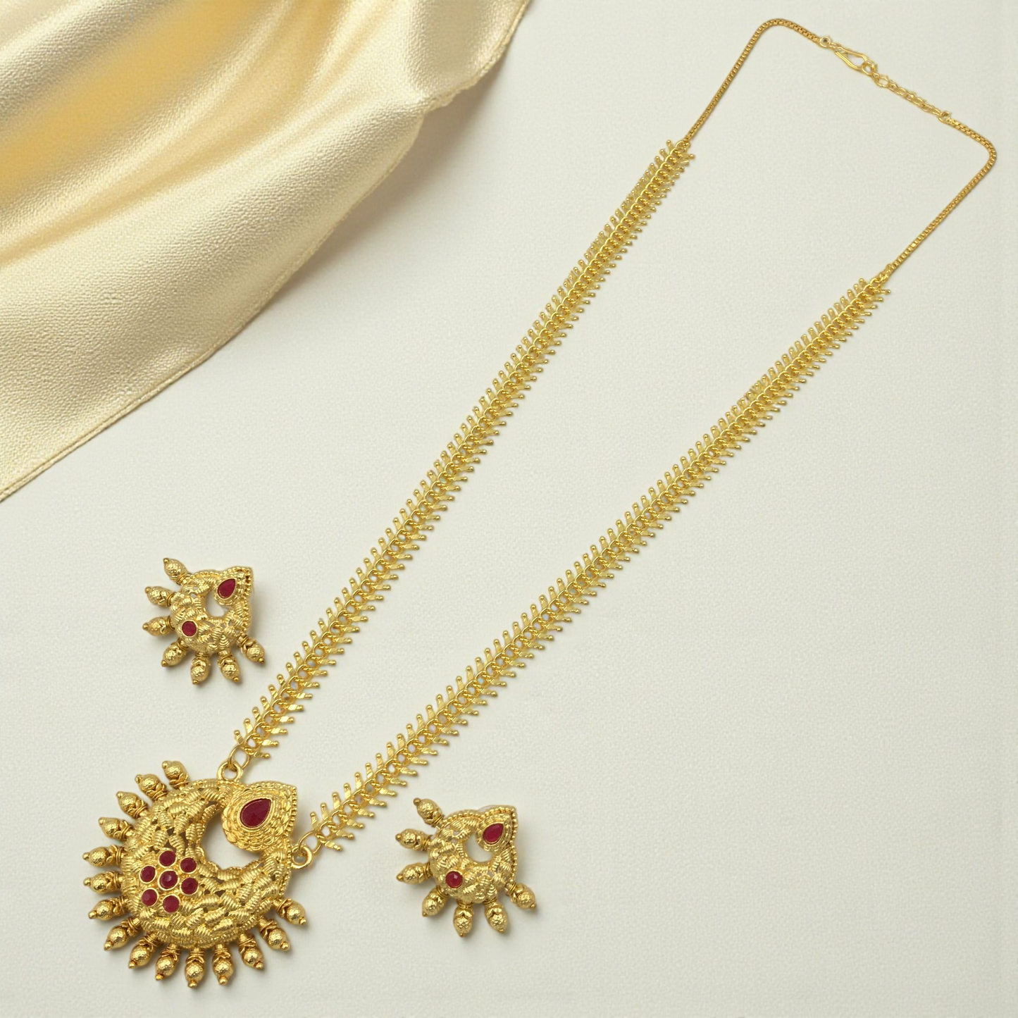 LAVANYA MICRO GOLD LONG NECKLACE SET
