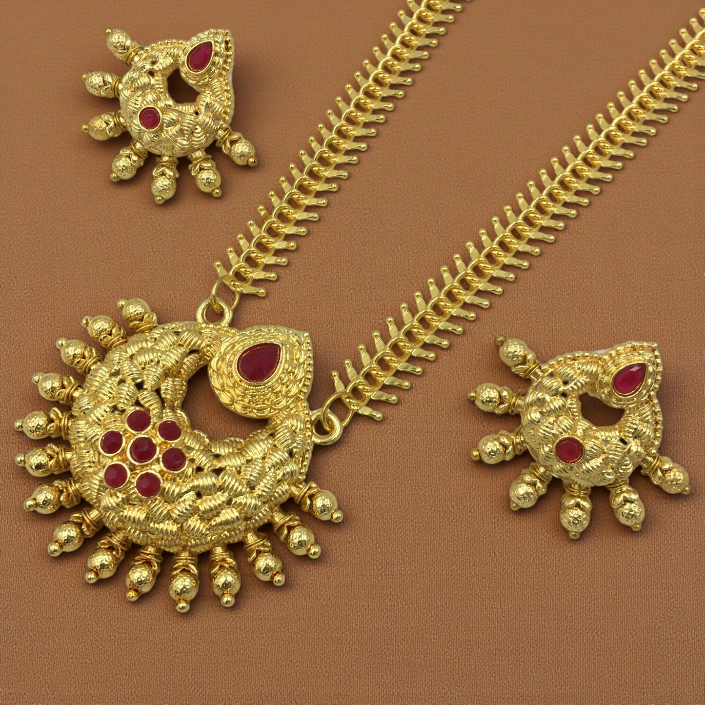 LAVANYA MICRO GOLD LONG NECKLACE SET