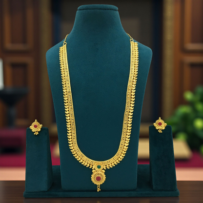 VAIDENHI MICRO GOLD LONG NECKLACE SET