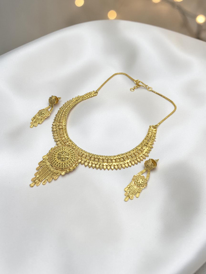 ROYAL MANDALA GOLD PLATED NECKLACE SET FOR WOMEN