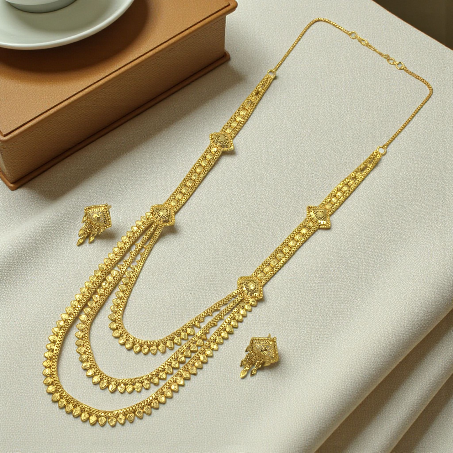 POETRY MICRO GOLD LONG NECKLACE SET