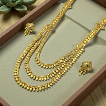 POETRY MICRO GOLD LONG NECKLACE SET