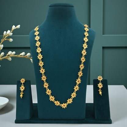 ANAYA MICRO GOLD LONG NECKLACE SET