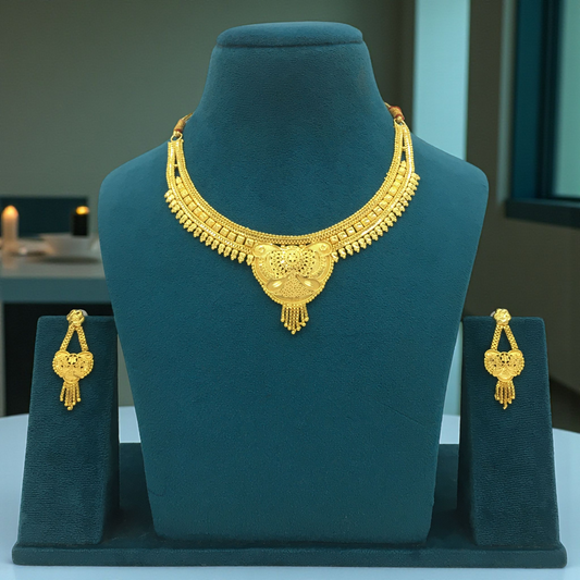 ANJALI MICRO GOLD SHORT NECKLACE SET