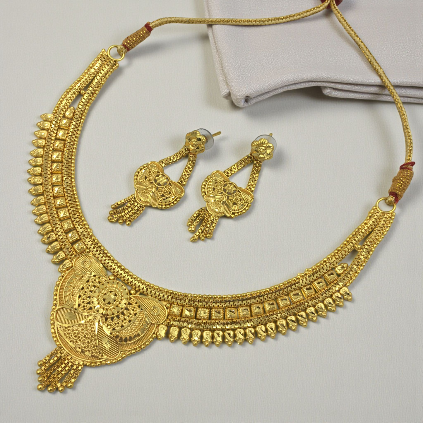 NIHARIKA MICRO GOLD SHORT NECKLACE SET