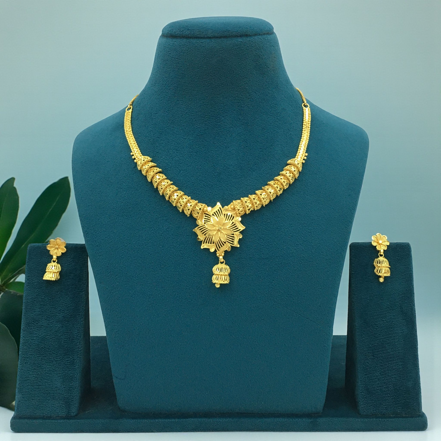 SNEHA MICRO GOLD SHORT NECKLACE SET