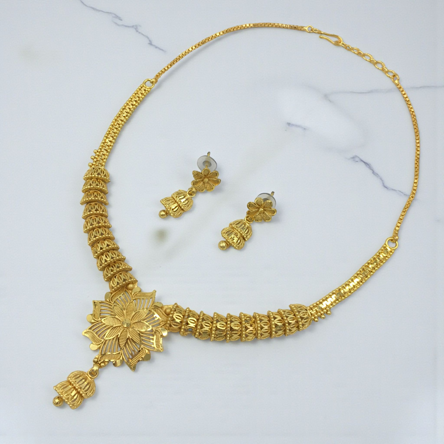 SNEHA MICRO GOLD SHORT NECKLACE SET