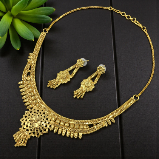 KANIKA MICRO GOLD SHORT NECKLACE SET