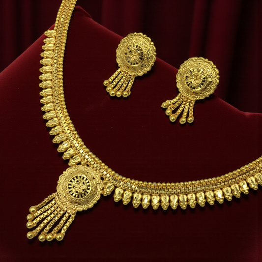 TANVI MICRO GOLD SHORT NECKLACE SET