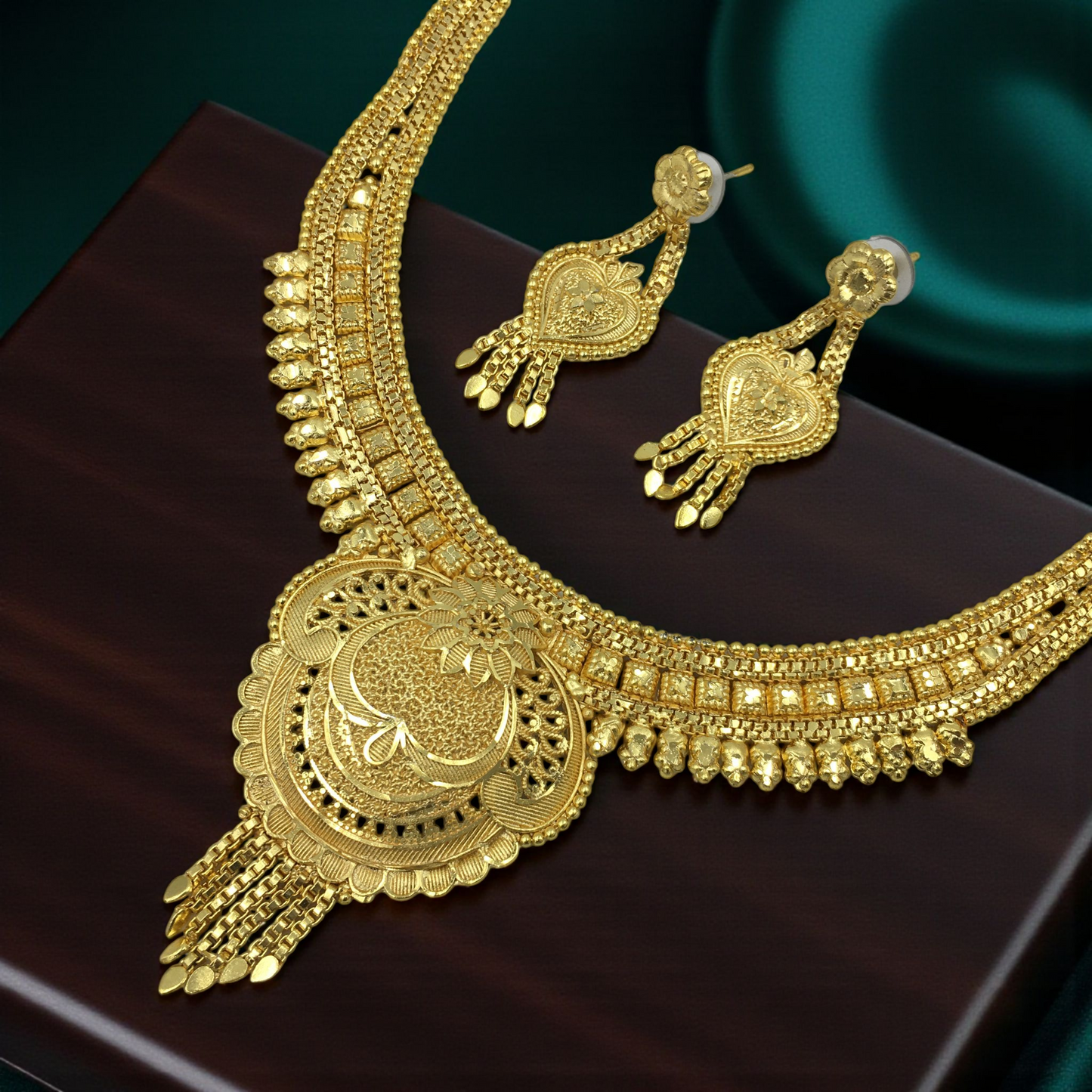 KRISHVI MICRO GOLD SHORT NECKLACE SET