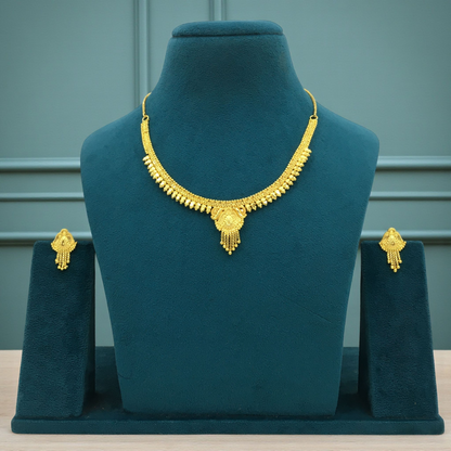 KRIVA MICRO GOLD SHORT NECKLACE SET