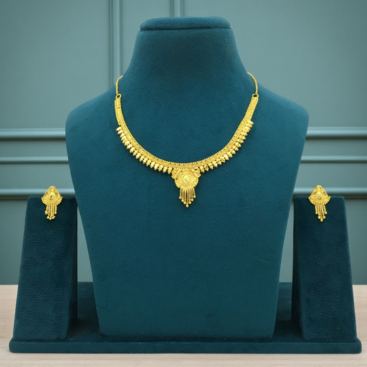 KRIVA MICRO GOLD SHORT NECKLACE SET