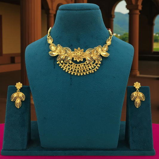 KRISHTI MICRO GOLD SHORT NECKLACE SET