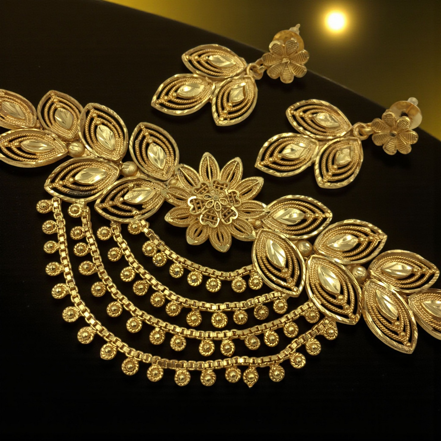 KRISHTI MICRO GOLD SHORT NECKLACE SET