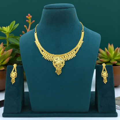 PRIYA MICRO GOLD SHORT NECKLACE SET