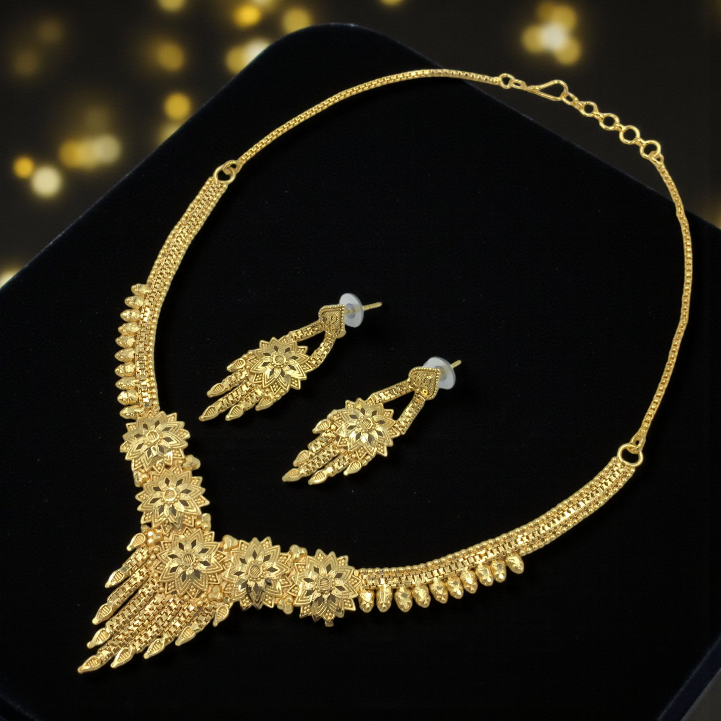 DIPTI MICRO GOLD SHORT NECKLACE SET