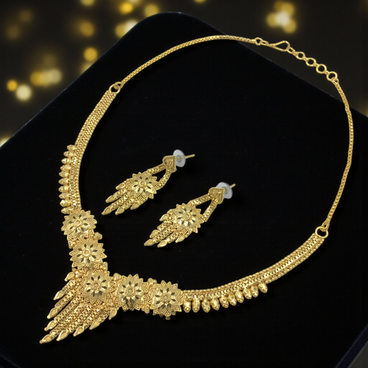 DIPTI MICRO GOLD SHORT NECKLACE SET