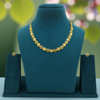 KOMAL MICRO GOLD SHORT NECKLACE SET
