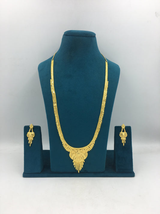 NITHISHA MICRO GOLD LONG NECKLACE SET
