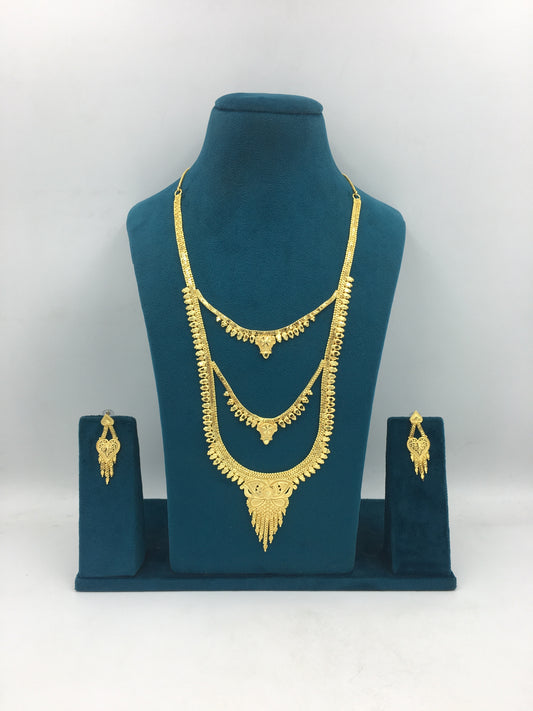 USHIKA MICRO GOLD LONG NECKLACE SET