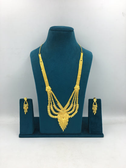 AARANYA MICRO GOLD LONG NECKLACE SET