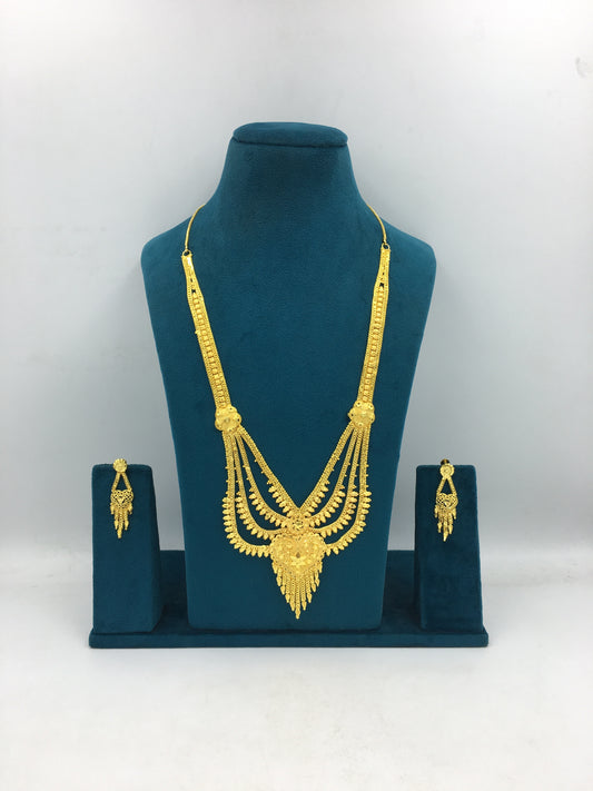 AARANYA MICRO GOLD LONG NECKLACE SET