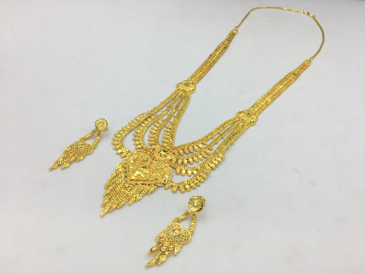 AARANYA MICRO GOLD LONG NECKLACE SET