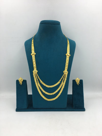 BRAHMI MICRO GOLD LONG NECKLACE SET