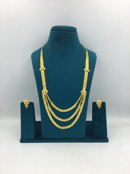 BRAHMI MICRO GOLD LONG NECKLACE SET