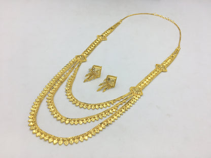 BRAHMI MICRO GOLD LONG NECKLACE SET