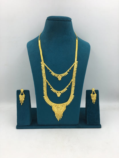 RUPINI MICRO GOLD LONG NECKLACE SET